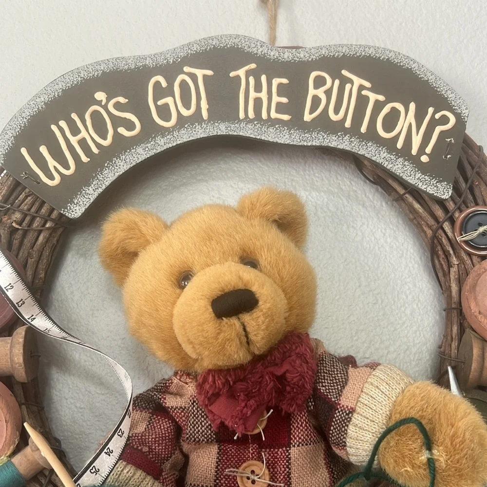 Rustic‎ Brown and Green Bear Art Wall Decor